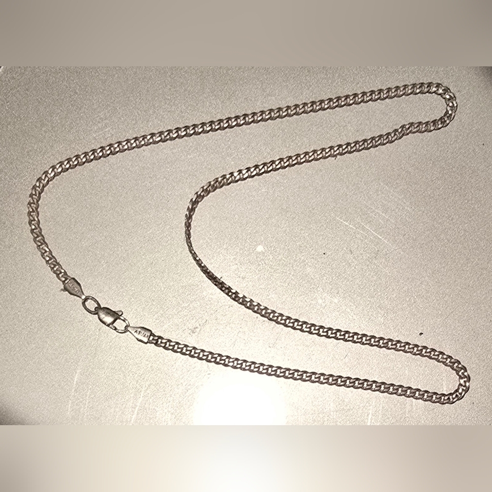 Men's Sterling Silver .925 Chain Necklace - Cuban Link Style